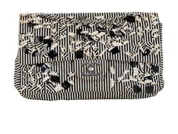 Striped Medium Classic Double Flap